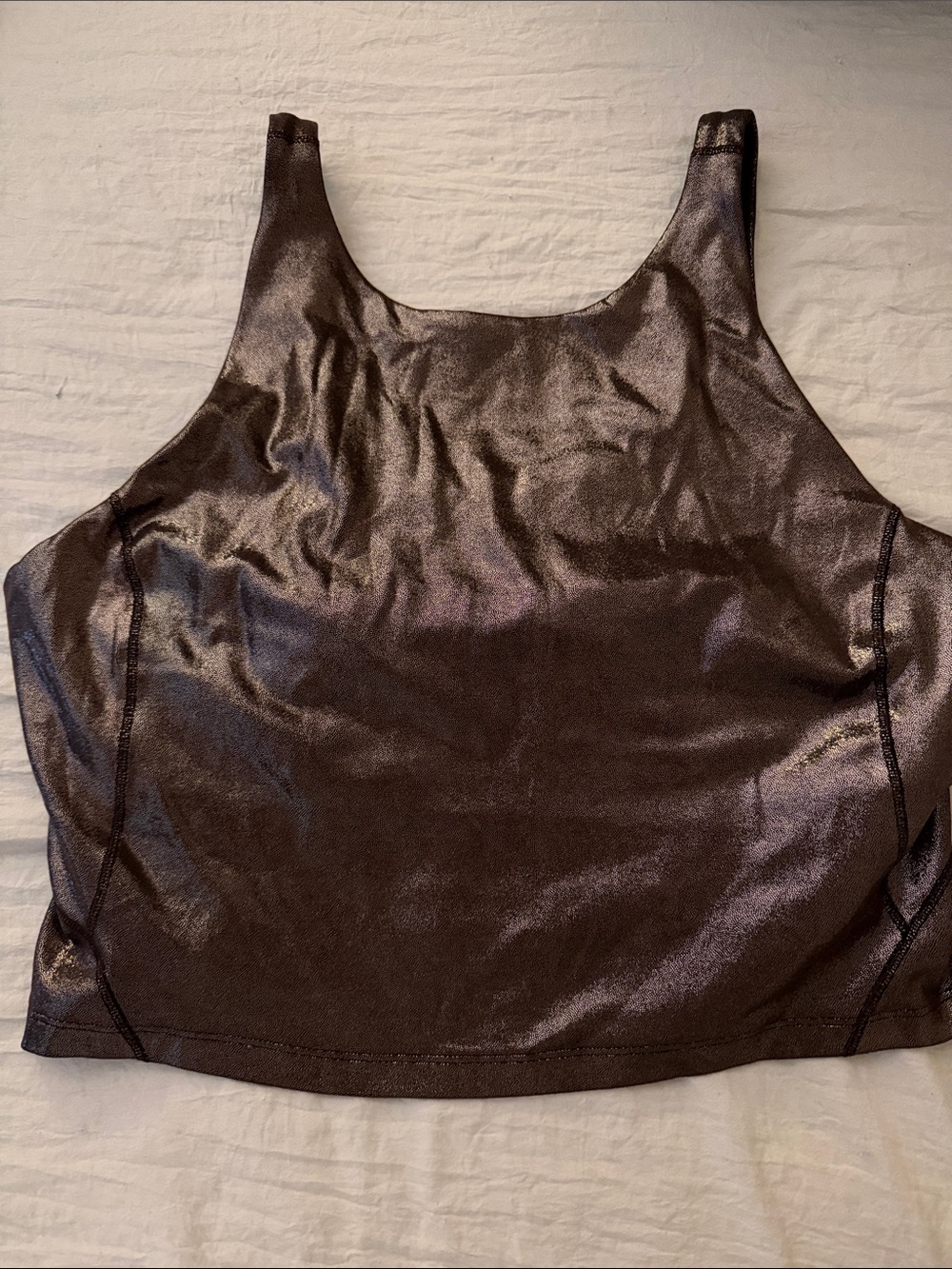 LuLuLemon Metallic Brown Scoop Neck Women's Tank Top